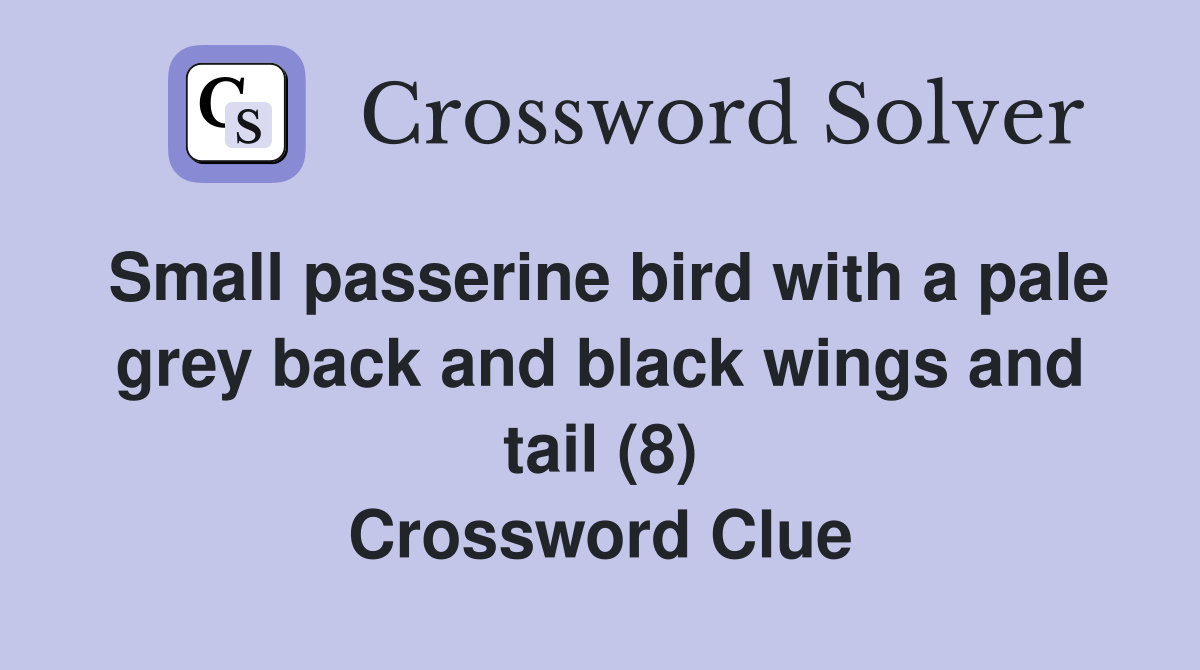 Small passerine bird with a pale grey back and black wings and tail (8